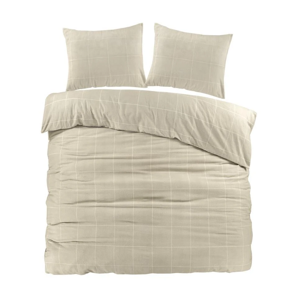 Papillon Dekbedovertrek Brienz Flanel - 240x200/220cm - Taupe 3 Papillon Dekbedovertrek Brienz Flanel - 240x200/220cm - Taupe