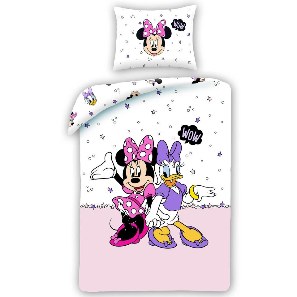 Disney Minnie Mouse Dekbedovertrek, Wow - Eenpersoons - 140 X 200 Cm - Katoen 3 Disney Minnie Mouse Dekbedovertrek, Wow - Eenpersoons - 140 X 200 Cm - Katoen