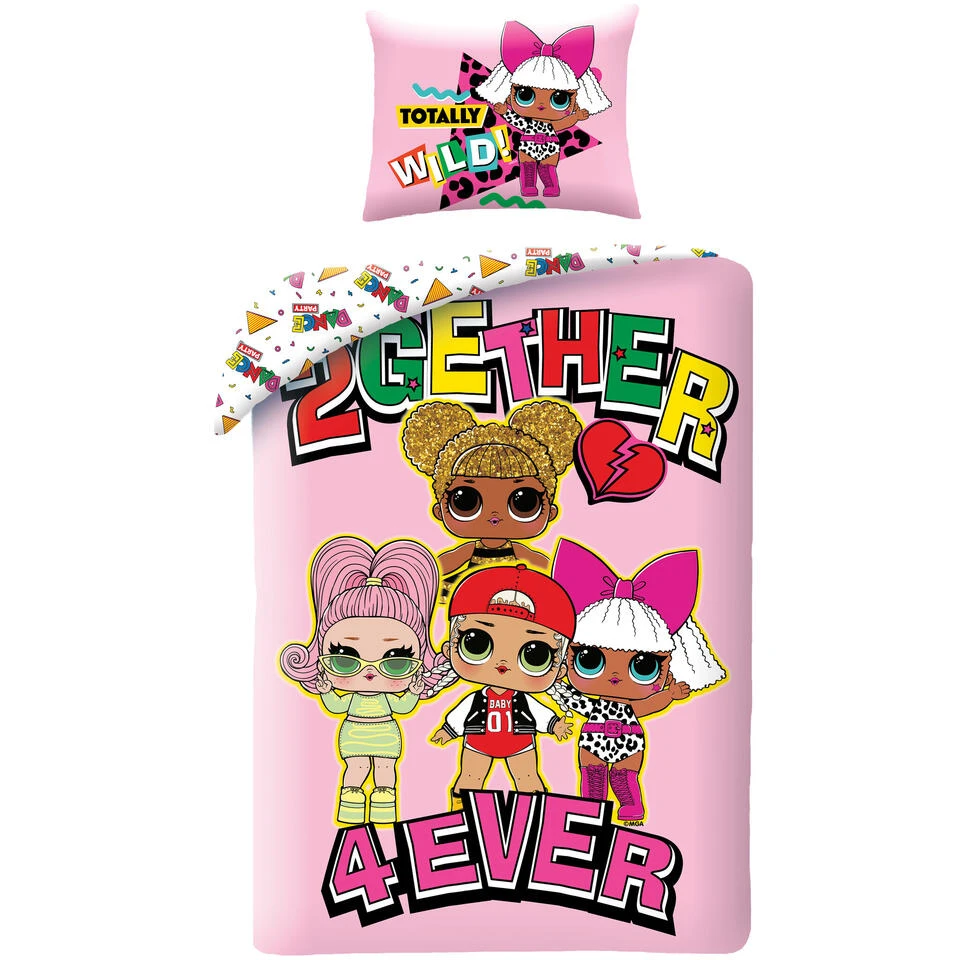 LOL Surprise! Dekbedovertrek 2gether 4ever - Eenpersoons - 140 X 200 Cm - Katoen 3 LOL Surprise! Dekbedovertrek 2gether 4ever - Eenpersoons - 140 X 200 Cm - Katoen