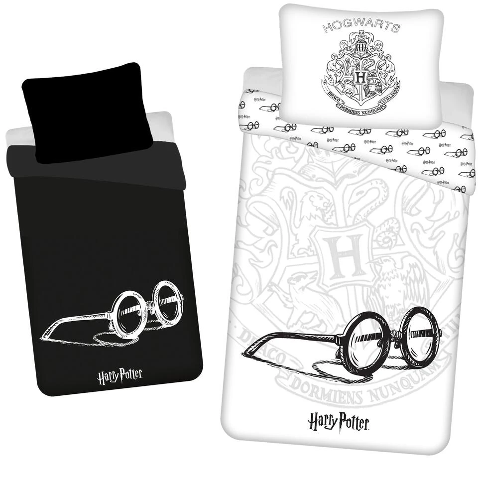 Harry Potter Dekbedovertrek Glow In The Dark Bril - 140 X 200 Cm - Katoen 3 Harry Potter Dekbedovertrek Glow In The Dark Bril - 140 X 200 Cm - Katoen