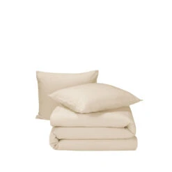 Moodit Dekbedovertrek Freya Cream - Hotelmaat - 260 X 240 Cm - Katoen Flanel