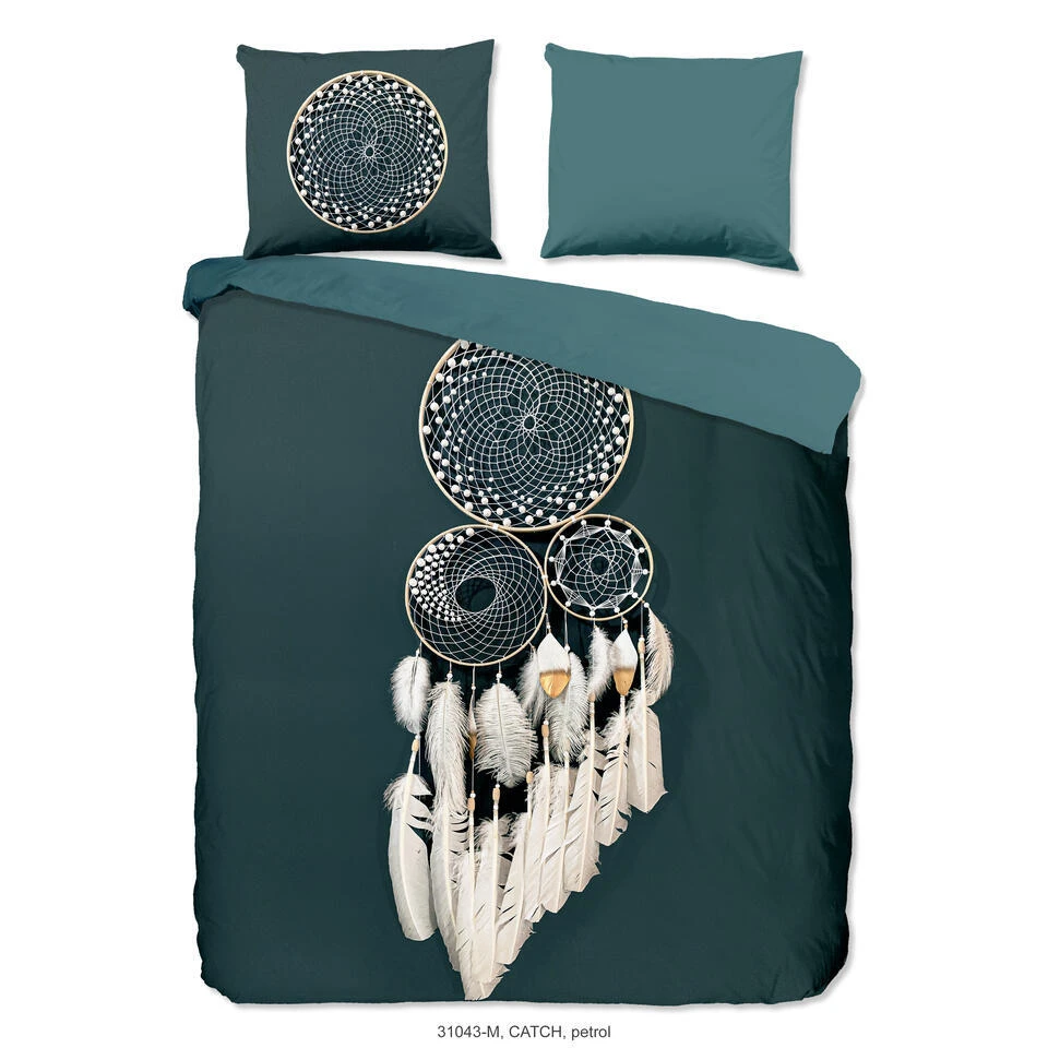 Pure Dekbedovertrek "dromenvanger" - Petrol - (240x200/220 Cm) - Microfiber 3 Pure Dekbedovertrek "dromenvanger" - Petrol - (240x200/220 Cm) - Microfiber