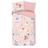 Good Morning Kinderdekbedovertrek "" - Roze - (140x200/220 Cm) - Katoen Flanel