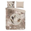 HIP Dekbedovertrek "" - Taupe - (200x200/220 Cm) - Katoen Flanel -Leen Bakker Winkel 1000131506