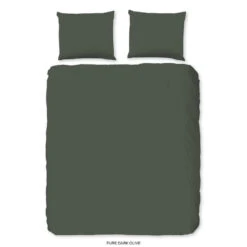 Pure Dekbedovertrek "uni Dessin" - Groen - (240x200/220 Cm) - Microfiber
