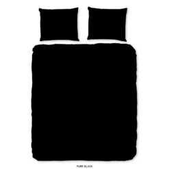 Pure Dekbedovertrek "uni Dessin" - Zwart - (240x200/220 Cm) - Microfiber