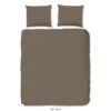Pure Dekbedovertrek "uni Dessin" - Taupe - (200x200/220 Cm) - Microfiber
