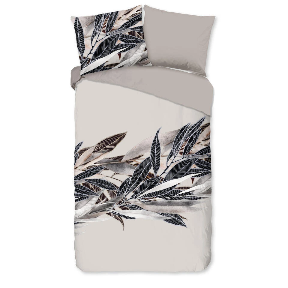 Good Morning Dekbedovertrek "veren" - Grijs - (140x200/220 Cm) - Katoen 3 Good Morning Dekbedovertrek "veren" - Grijs - (140x200/220 Cm) - Katoen