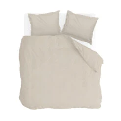 Walra - Dekbedovertrek Vintage Satin - 200x220 Cm - Zand