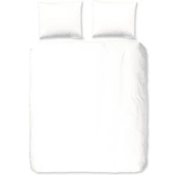 Zavelo Flanellette Effen Dekbedovertrek Wit-Lits-jumeaux (240 X 200/220 Cm)