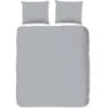 Zavelo Flanellette Effen Dekbedovertrek Grijs-Lits-jumeaux (240 X 200/220 Cm)
