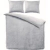 Zavelo Dekbedovertrek Velvet Comfort Zilver-1-persoons (140 X 200/220 Cm)