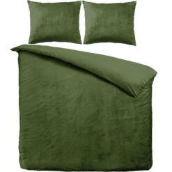 Zavelo Dekbedovertrek Velvet Comfort Groen-1-persoons (140 X 200/220 Cm)