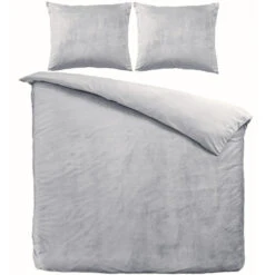 Zavelo Dekbedovertrek Velvet Comfort Zilver-Lits-jumeaux (240 X 200/220 Cm)