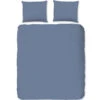 Zavelo Flanellette Effen Dekbedovertrek Blauw-2-persoons (200 X 200/220 Cm)