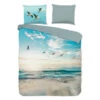 Good Morning Dekbedovertrek "strand/ Zee" - Aqua - (200x200/220 Cm) - Katoen -Leen Bakker Winkel 1000143109