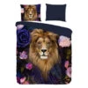 Pure Dekbedovertrek "leeuw Met Bloemen" - Multi - (240x200/220 Cm) - Microfiber -Leen Bakker Winkel 1000145378