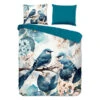 Pure Dekbedovertrek "blauwe Vogels" - Blauw - (200x200/220 Cm) - Microfiber -Leen Bakker Winkel 1000145402