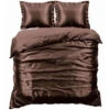 Glanzend Satijnen Dekbedovertrek Beauty Silk Bruin-2-persoons (200 X 200/220 Cm) -Leen Bakker Winkel 1000148330