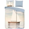 Good Morning Zeilboot Dekbedovertrek Blauw-2-persoons (200 X 200/220 Cm) -Leen Bakker Winkel 1000148332