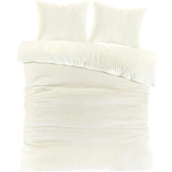 Zavelo Teddy Comfort Dekbedovertrek Creme-2-persoons (200 X 200/220 Cm)