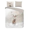 Good Morning Snowydeer Flanel Debedovertrek Sand-2-persoons (200 X... -Leen Bakker Winkel 1000149353
