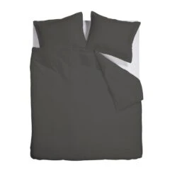 Ambiante Satin Uni Dekbedovertrek - 240x200/220 - Donker Grijs