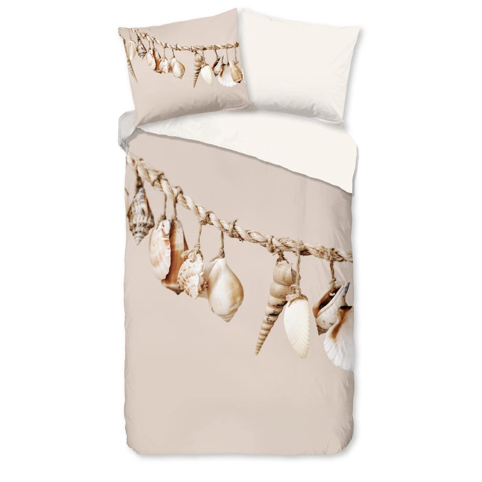 Pure Dekbedovertrek "schelpen" - Zand - (140x200/220 Cm) - Microfiber 3 Pure Dekbedovertrek "schelpen" - Zand - (140x200/220 Cm) - Microfiber