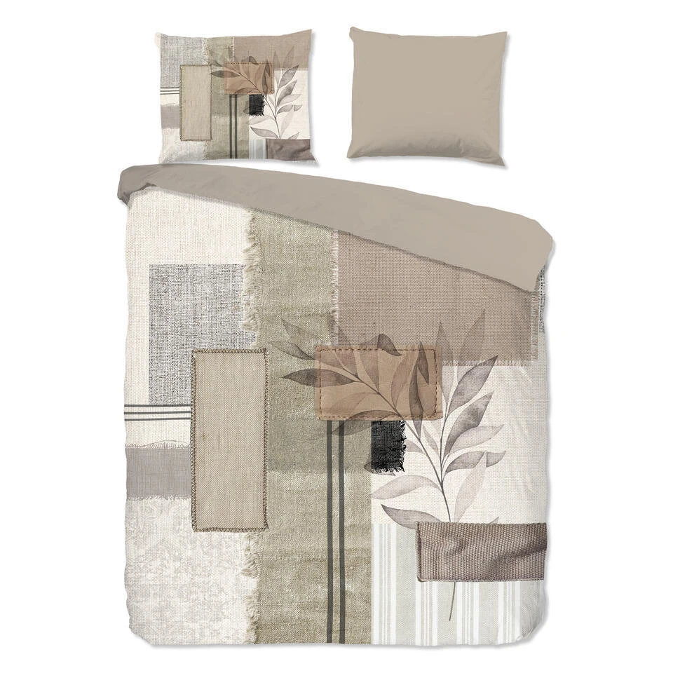 Pure Dekbedovertrek "Abstrakt/ Warm" - Zand - (200x200/220 Cm) - Microfiber 3 Pure Dekbedovertrek "Abstrakt/ Warm" - Zand - (200x200/220 Cm) - Microfiber