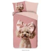 Good Morning Poedel Roxy Kinderdekbedovertrek Roze -Leen Bakker Winkel 1000155471