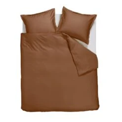 Ambiante Satin Uni Dekbedovertrek - 200x200/220 - Bruin
