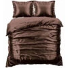 Glanzend Satijnen Dekbedovertrek Beauty Silk Bruin-1-persoons (140... -Leen Bakker Winkel 1000157904