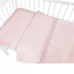 Zavelo Peuter Dekbedovertrek Royal Ruches Roze 120 X 150 Cm