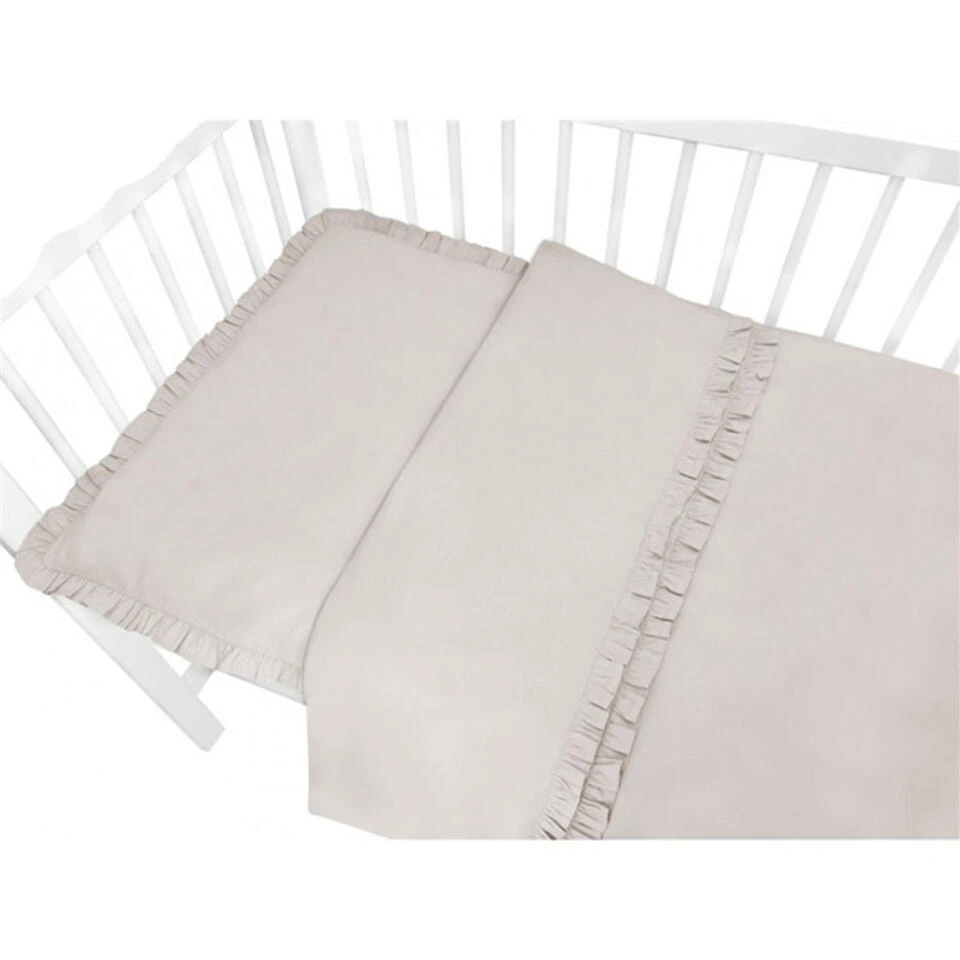 Zavelo Peuter Dekbedovertrek Royal Ruches Beige 120 X 150 Cm 3 Zavelo Peuter Dekbedovertrek Royal Ruches Beige 120 X 150 Cm