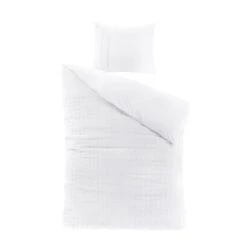 Papillon Deluxe+ Hudson Dekbedovertrek - Eenpersoons - 140x200/220 - Wit