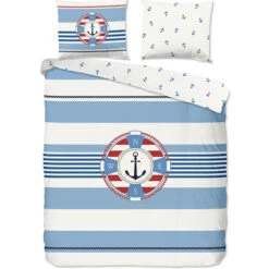Pure We Are Sailing Dekbedovertrek Blauw-Lits-jumeaux (240 X 200/22...