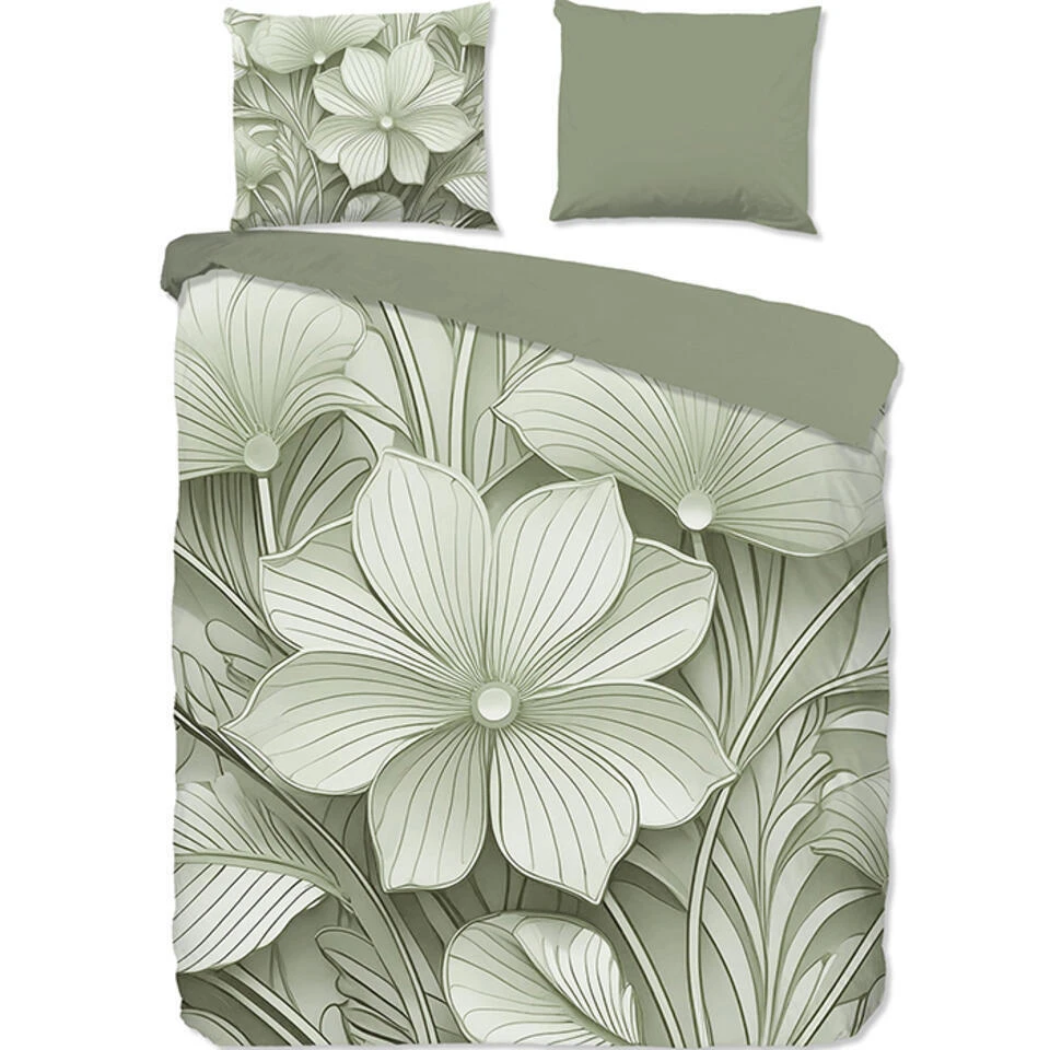 Good Morning Artdeco Dekbedovertrek Groen-2-persoons (200 X 200/220 Cm) 3 Good Morning Artdeco Dekbedovertrek Groen-2-persoons (200 X 200/220 Cm)