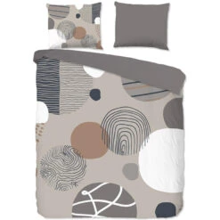 Good Morning Japandi Dekbedovertrek Grijs-1-persoons (140 X 200/220 Cm)