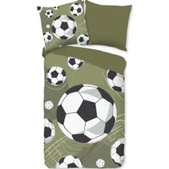 Pure Topscorer Voetbal Dekbedovertrek Groen