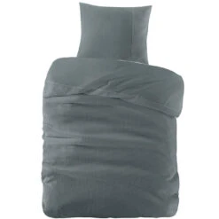Zavelo DeLuxe Waffle Dekbedovertrek Donkergroen-1-persoons (140 X 200/220 Cm)