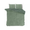 Dekbedovertrek Teddy Rib 240x220 – Fluweelzacht & Knus Design - Groen -Leen Bakker Winkel 1000169482