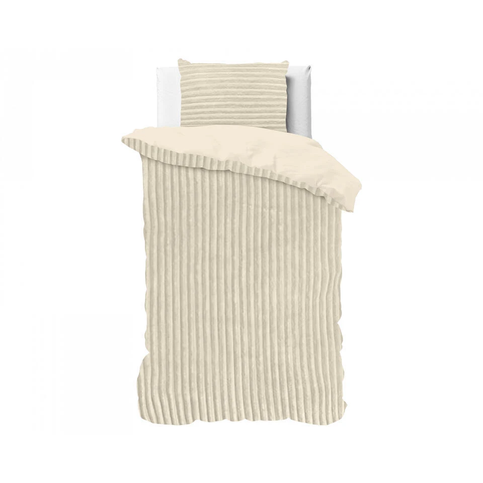 Dekbedovertrek Teddy Rib 140x220 – Fluweelzacht & Knus Design - Beige 3 Dekbedovertrek Teddy Rib 140x220 – Fluweelzacht & Knus Design - Beige