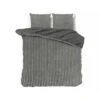Dekbedovertrek Teddy Rib 200x220 – Fluweelzacht & Knus Design - Grijs -Leen Bakker Winkel 1000169530