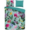 Good Morning Flowerdream Dekbedovertrek Aqua-Lits-jumeaux (240 X 200/220 Cm) -Leen Bakker Winkel 1000171304