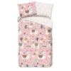 Pure Kinderdekbedovertrek "lama / Alpaca" - Roze - (140x200/220 Cm) - Microfiber