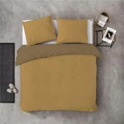 Byrklund - Dekbedovertrek Side Way - 200x220 Cm - Geel / Mosterd -Leen Bakker Winkel 1123379668 0102