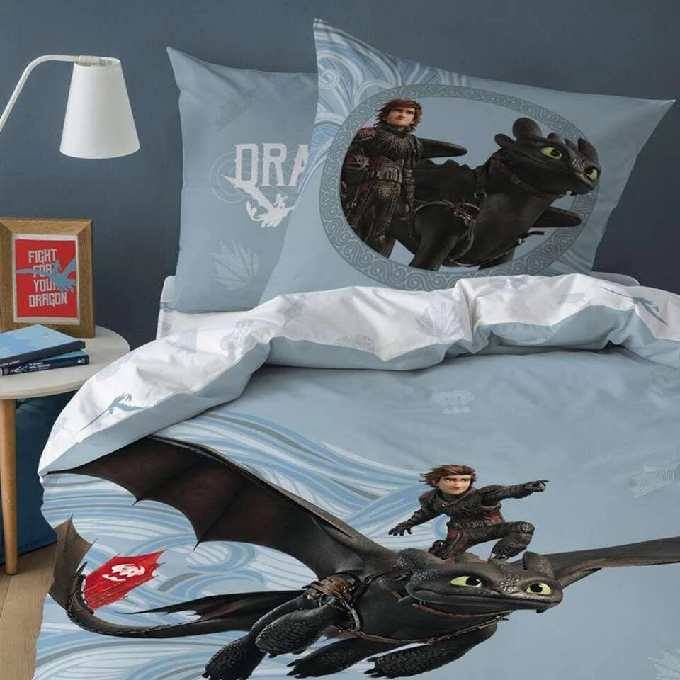 Hoe Tem Je Een Draak Riders Dekbedovertrek - Eenpersoons - 140 X 200 Cm - Multi 4 Hoe Tem Je Een Draak Riders Dekbedovertrek - Eenpersoons - 140 X 200 Cm - Multi - Afbeelding 2