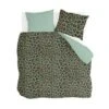 Byrklund - Dekbedovertrek Lazy Leopard - 200x220 Cm - Groen