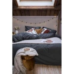 Dindi Home - Dekbedovertrek Plain Beauty - 140x220 Cm - Zwart -Leen Bakker Winkel 1279433861 0103