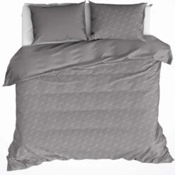 De Witte Lietaer Dekbedovertrek Birds Grey - Hotelmaat - 260 X 240 Cm - Flanel